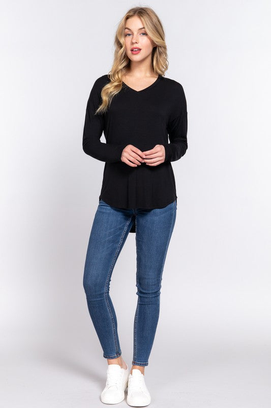 Jersey Boxy Top With Dolman Sleeves main image 1
