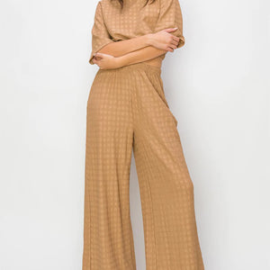 Taupe 2 pc pant and top set