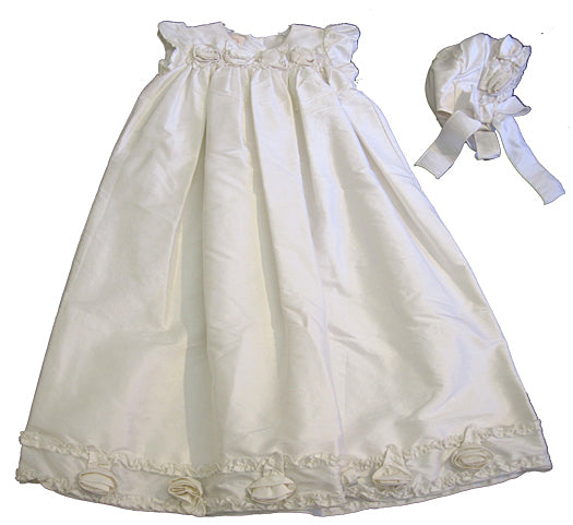 women's baptism dress Off White Silk heirloom baptism/christening dress by baby biscotti, 3- –  Sofi Stella Women's & Children's Boutique