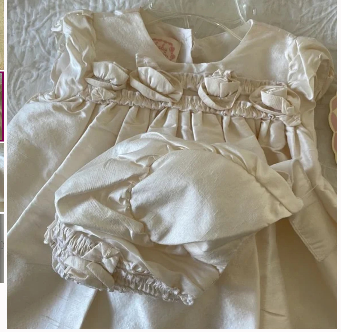 silk christening dress Silk Lace Christening Gown 10mos