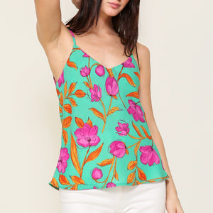Tropical print cami top, 2 Colors