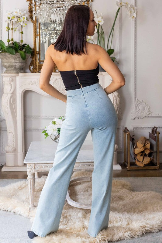 CG DENIM STRETCH HIGH WAIST PANTS CG DENIM STRETCH HIGH WAIST PANTS