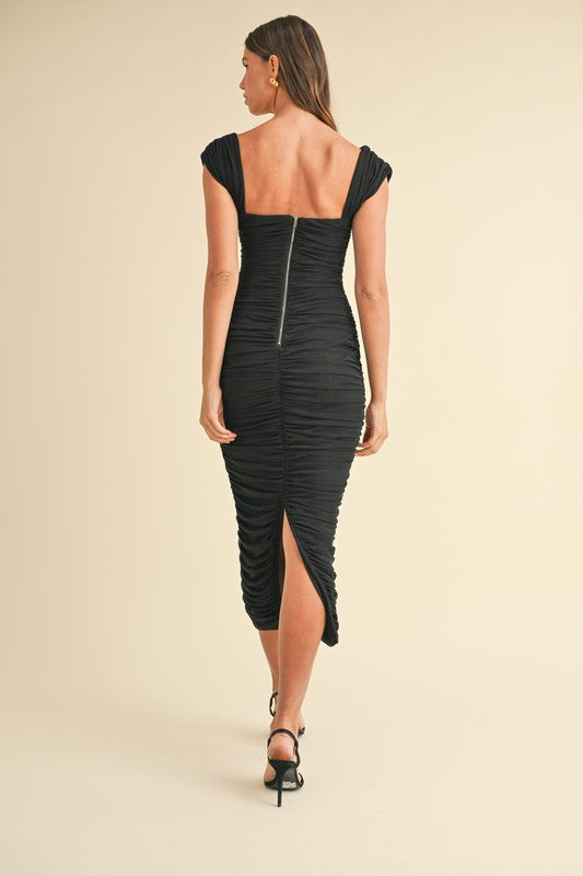 BLACK MESH TUBE OFF SHOULDER DETAIL BODYCON DRESS  Sofi Stella Women's &  Children's Boutique