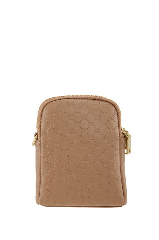 CG Buckle PU Leather Crossbody Bag