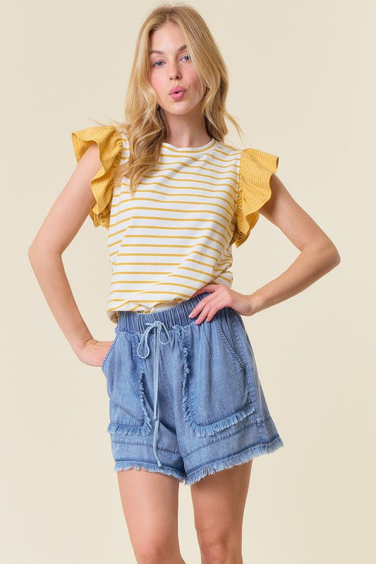 Stella Ruffle Sweater Top