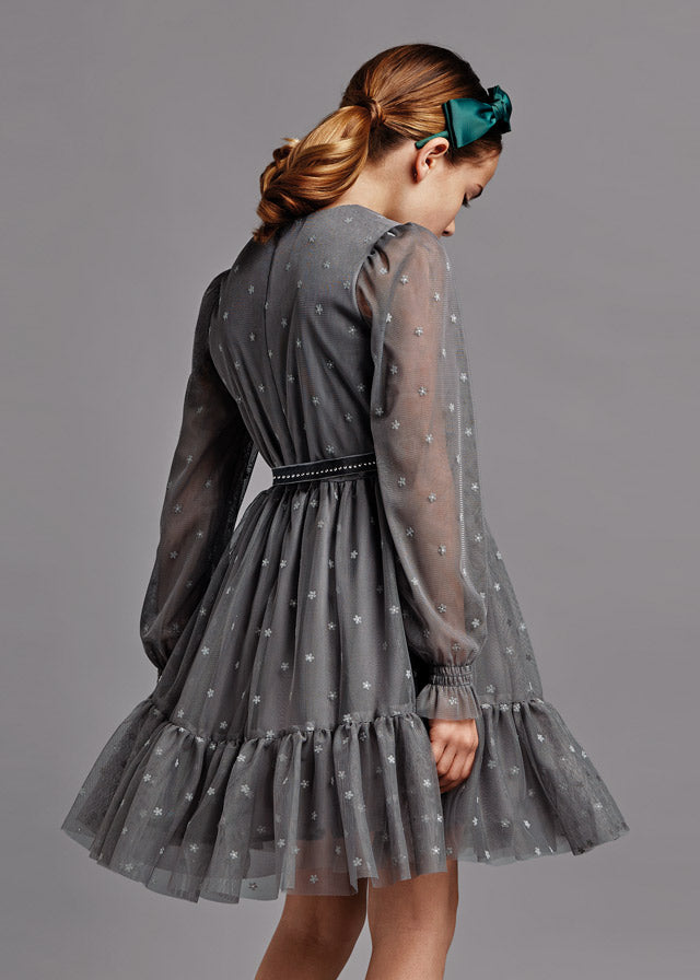 Girls silver dress  Sofi Stella Women's & Children's Boutique