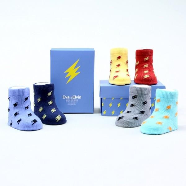 6 Pack of Bolt Socks, 2 styles