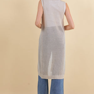V neck cardigan vest