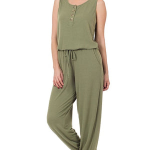 Sleeveless Jogger Jumpsuit