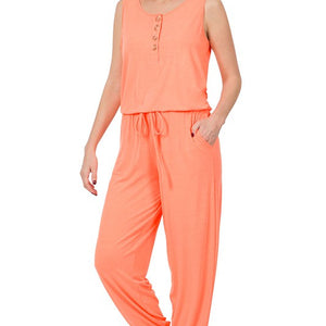 Sleeveless Jogger Jumpsuit