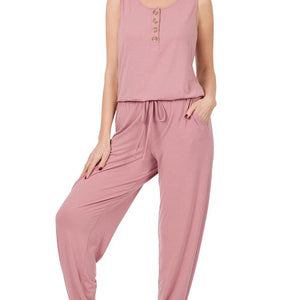 Sleeveless Jogger Jumpsuit