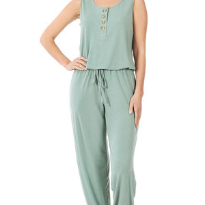 Sleeveless Jogger Jumpsuit