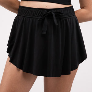 Ruffle Hem Tennis Skirt with Hidden Inner Pockets