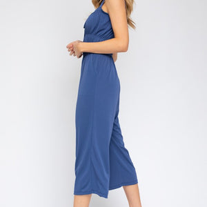 Sleeveless Drawstring Cropped Jumpsuit