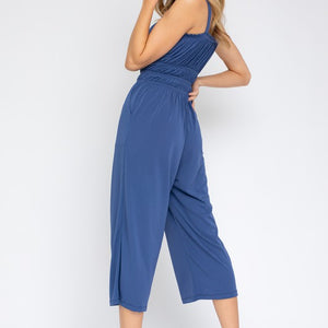 Sleeveless Drawstring Cropped Jumpsuit