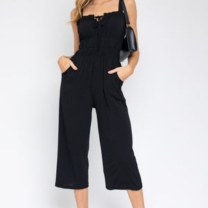 Sleeveless Drawstring Cropped Jumpsuit