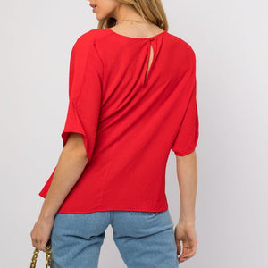 3/4 Sleeve Side Tie Top