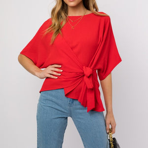 3/4 Sleeve Side Tie Top