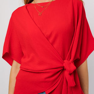 3/4 Sleeve Side Tie Top