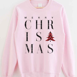 MERRY CHRISTMAS GRAPHIC SWEATSHIRT PLUS SIZE