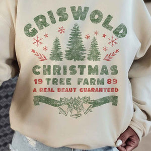 CHRISTMAS TREE FARM GRAPHIC PLUS SIZE SWEATSHIRT