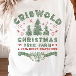 CHRISTMAS TREE FARM GRAPHIC PLUS SIZE SWEATSHIRT