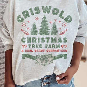 CHRISTMAS TREE FARM GRAPHIC PLUS SIZE SWEATSHIRT