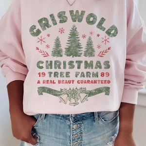 CHRISTMAS TREE FARM GRAPHIC PLUS SIZE SWEATSHIRT