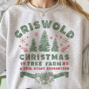 CHRISTMAS TREE FARM GRAPHIC PLUS SIZE SWEATSHIRT