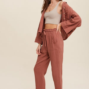 Long Sleeve Button Down and Long Pants Sets