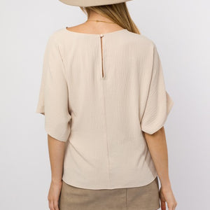 3/4 Sleeve Side Tie Top