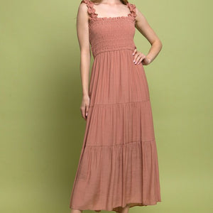 Smocked Bodice Maxi Dress