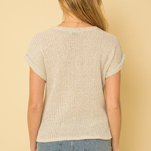 Short Sleeve Bottom Twist Top