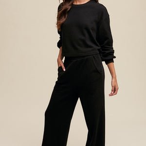 Knit Sweat Top and Pants Athleisure Lounge Sets