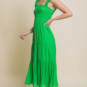 Smocked Bodice Maxi Dress