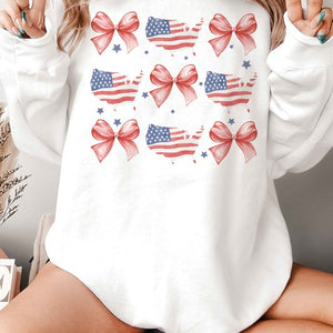 AMERICAN COQUETTE BOW GRAPHIC SWEATSHIRT