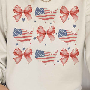 AMERICAN COQUETTE BOW GRAPHIC SWEATSHIRT