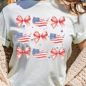 Coquette Flag and Bow Graphic T Shirts