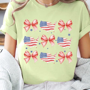 Coquette Flag and Bow Graphic T Shirts