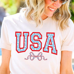 USA Bow Graphic T Shirts