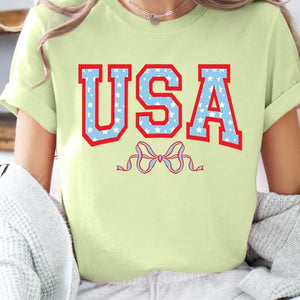 USA Bow Graphic T Shirts