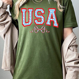 USA Bow Graphic T Shirts