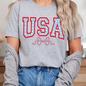 USA Bow Graphic T Shirts