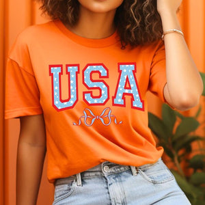 USA Bow Graphic T Shirts