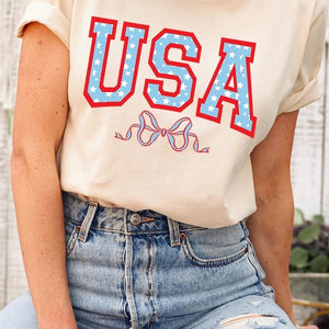 USA Bow Graphic T Shirts