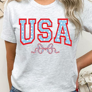 USA Bow Graphic T Shirts