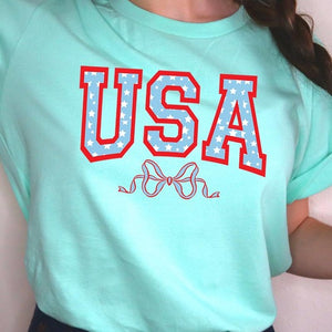 USA Bow Graphic T Shirts