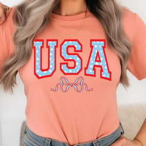 USA Bow Graphic T Shirts