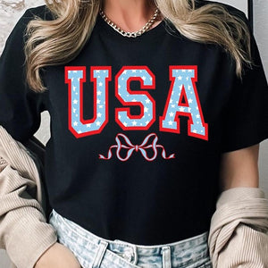 USA Bow Graphic T Shirts