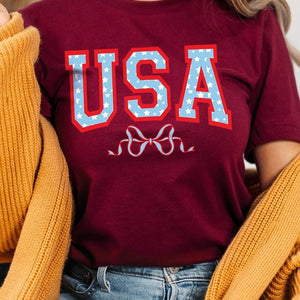 USA Bow Graphic T Shirts